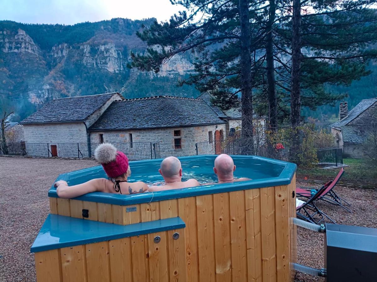 La Voutee 5 Epis Avec Bain Finlandais Prive Au Manoir Du Charme Gorges Du Tarn Bed and Breakfast Quezac  Buitenkant foto
